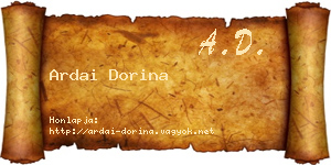 Ardai Dorina névjegykártya